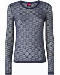 Pinko - Stretch Lace Sweater With Love Birds Logo Motif - Lyst