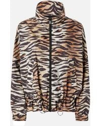 Pinko - Zipped Jacket With Tiger Print - Lyst