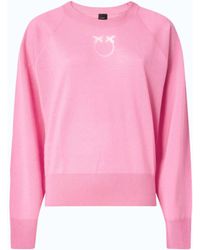 Pinko - Sweater With Love Birds Logo - Lyst