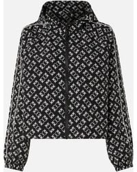 Pinko - Sporty Jacket With All-Over Love Birds Logo - Lyst