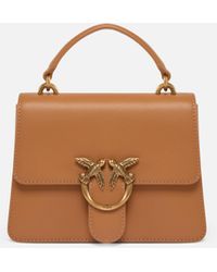 Pinko - Mini Love Bag One Top Handle Light Simply, Torrone-Antikgold - Lyst
