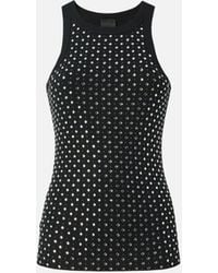 Pinko - Vest Top With Rhinestones And Studs - Lyst