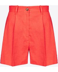 Pinko - Tailored Linen Shorts - Lyst