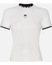Pinko - T-Shirt With And Love Birds Logos - Lyst