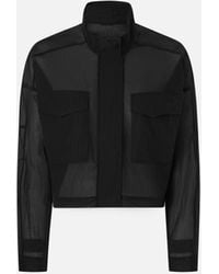 Pinko - Short Jacket In Technical Organza-effect Fabric - Lyst
