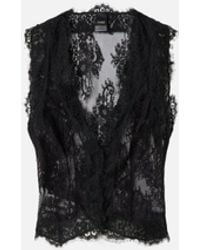 Pinko - Floral Valenciennes Lace Vest - Lyst