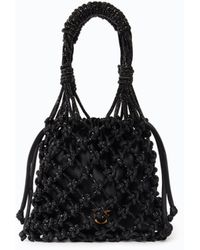 Pinko - Small Shoulder Bag With Micro Rhinestones - Lyst