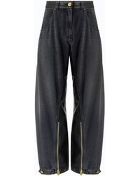 Pinko - Balloon-Fit Jeans With Coated Canvas Inserts - Lyst