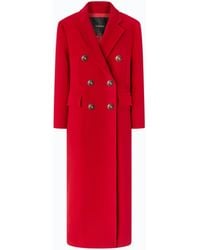 Pinko - Long Double-Breasted Coat - Lyst