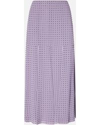 Pinko - Midi Skirt With Fringes And Rhinestones - Lyst