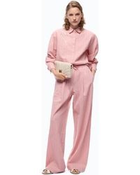 Pinko - Striped Trousers With Drawstring Waist - Lyst