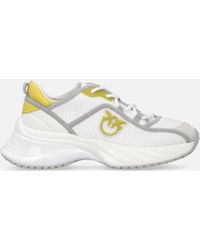Pinko - Ariel Perforated Sneakers With Bird Logo - Lyst