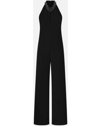 Pinko - Long Playsuit With Halterneck And Jewel Decoration - Lyst