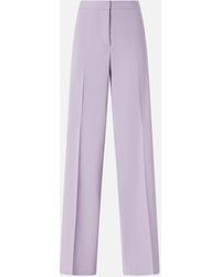 Pinko - Stretch Linen Trousers With Crease - Lyst