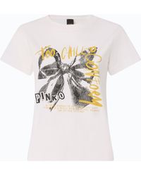 Pinko - T-Shirt With Too Chill To Conform Bow Print - Lyst