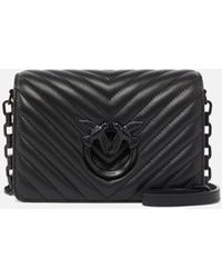 Pinko - Mini Love Bag Click Chevron Colour Block, Limo Block Colour - Lyst