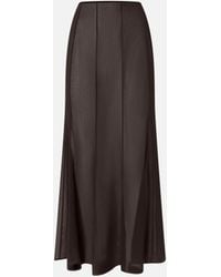 Pinko - Long Skirt With Sheer Details - Lyst