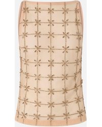 Pinko - Top Sin Mangas De Tul Con Cristales - Lyst