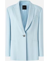 Pinko - Blazer Monopetto Cady Con Bottone Gioiello - Lyst