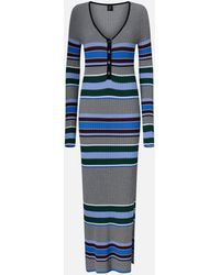 Pinko - Long Striped Knit Slim-Fit Dress - Lyst