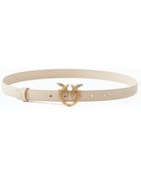 Pinko - Love Birds Thin Leather Belt 2Cm - Lyst