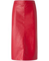 Pinko - Nappa Leather-Effect Pencil Skirt - Lyst