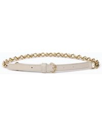 Pinko - Belt With Chain Insert, 1.5 Cm - Lyst