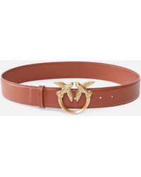Pinko - Breiter Ledergürtel Love Birds 4Cm - Lyst
