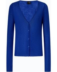 Pinko - Ribbed Cardigan With Buttons - Lyst