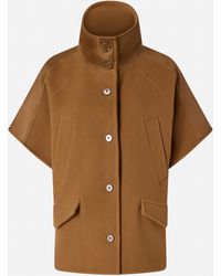 Pinko - Capa De Paño Con Cuello Alto, Marrón - Lyst