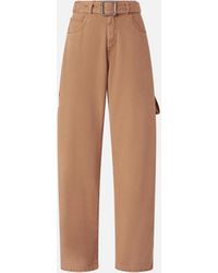 Pinko - Denim Balloon Trousers With Workwear Details - Lyst