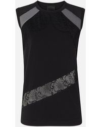 Pinko - Sleeveless Top With Lace Details - Lyst