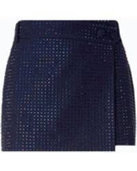 Pinko - Fully Rhinestoned Wrap Mini Skirt - Lyst
