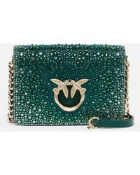 Pinko - Galleria Full-rhinestone Mini Love Bag Click - Lyst