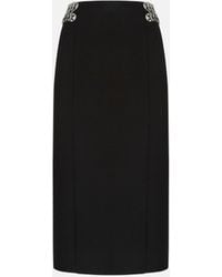 Pinko - Midi Skirt With Metal Embellishments - Lyst