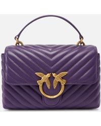 Pinko - Mini Lady Love Bag Puff Chevron, Plum-Antique - Lyst