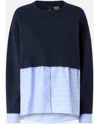 Pinko - Sweater With Shirt Insert - Lyst