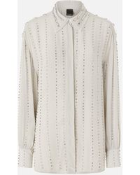 Pinko - Lightweight Shirt With Jewel Stripes - Lyst