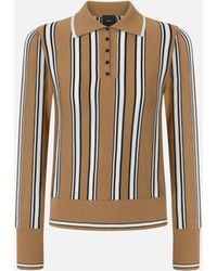 Pinko - Pullover Im Polo-Stil Mit Bunten Streifen, L4Z - Lyst