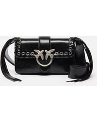 Pinko - Slouchy Love Bag Soft Handbag With Fringes And Shoulder Strap - Lyst