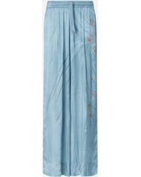 Pinko - Fluid Trousers With Placed Jewel Print - Lyst