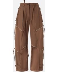 Pinko - Gabardine And Satin P-Pants Trousers With Zip - Lyst