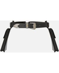Pinko - Texan Leather Belt With Storage Pockets, 3 Cm - Lyst