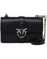 Pinko - Small Love Bag One Leather Shoulder Bag With New Buckle - Lyst