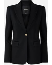 Pinko - Fitted Jacket With-Coloured Buttons - Lyst