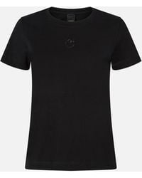 Pinko - T-shirt With Love Birds Embroidery - Lyst