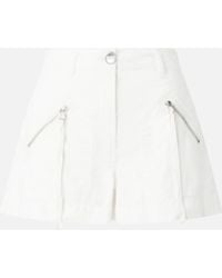 Pinko - Cotton Shorts With Pockets And Zip - Lyst