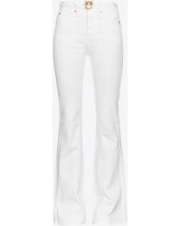 Pinko - Flared Stretch Bull Jeans With Belt - Lyst