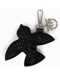 Pinko - Keyring Charm With Bird And Rhinestones - Lyst