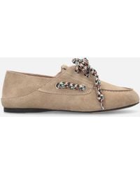 Pinko - Suede Moccasins With Multicoloured Laces - Lyst